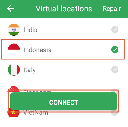Agregar un solo nombre en Facebook desde Android. Paso 3