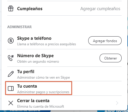 cambia la clave de skype mediante el ordenador - paso 2