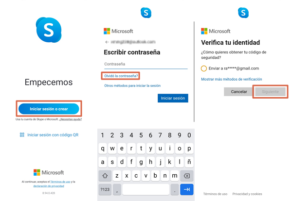 cambiar tu clave de skype desde el movil - paso 4