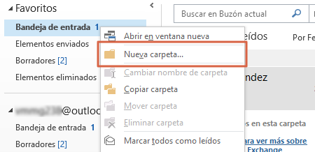 como crear una nueva carpeta en hotmail outlook paso 2