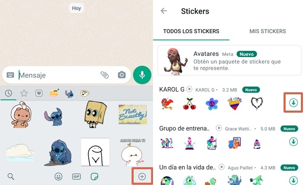 como descargar stickers de whatsapp desde la galeria