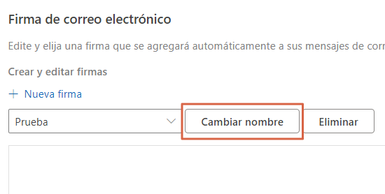 modificar una firma desde la version web de outlook