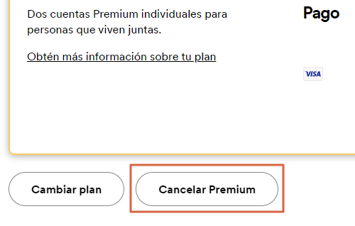 pasos para cancelar spotify premium paso 3