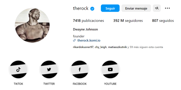 6ta cuenta con mas seguidores en instagram